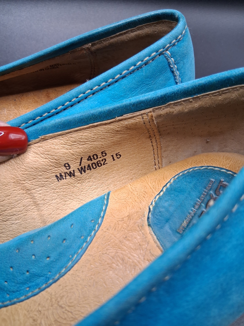 Born Turquoise Leather Loafers with Bamboo-Style Bit - Picture 6 of 12